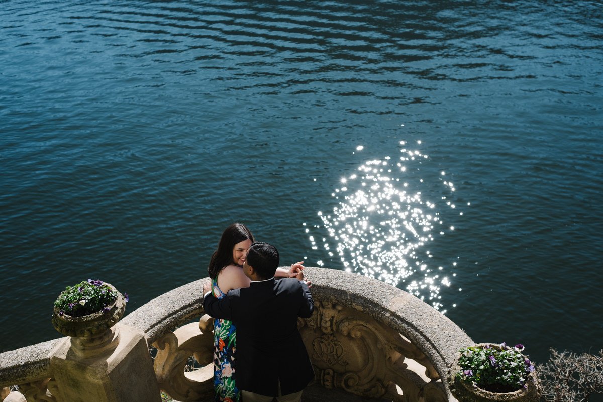 wedding proposal on lake como