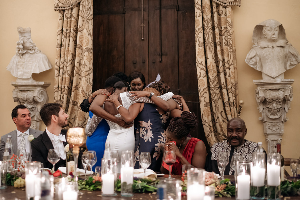 Intimate wedding at Castello di Montegufoni in Tuscany